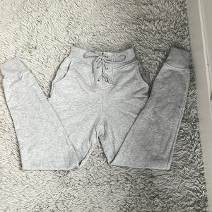 Gray Joggers with cute front detail never worn